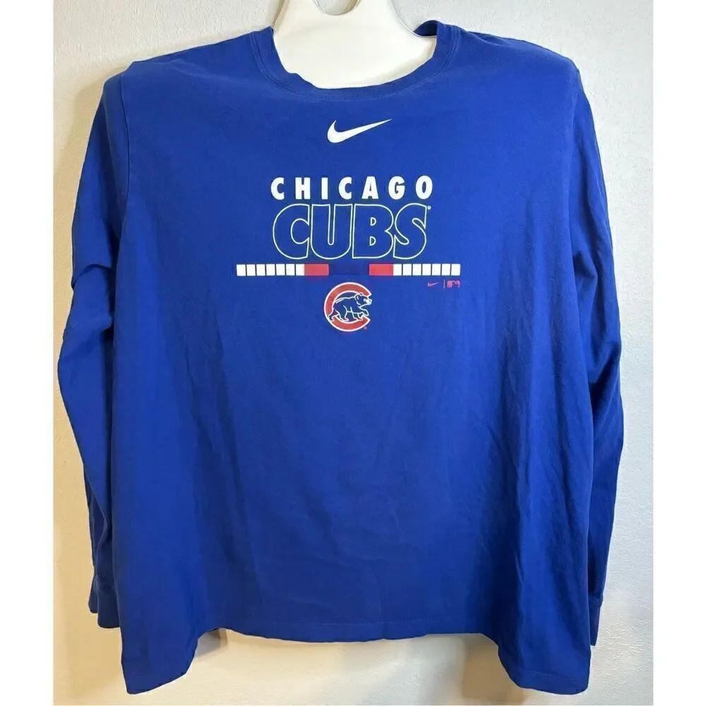 Chicago Cubs Long Sleeve T shirt Nike The Nike Tee Size XL